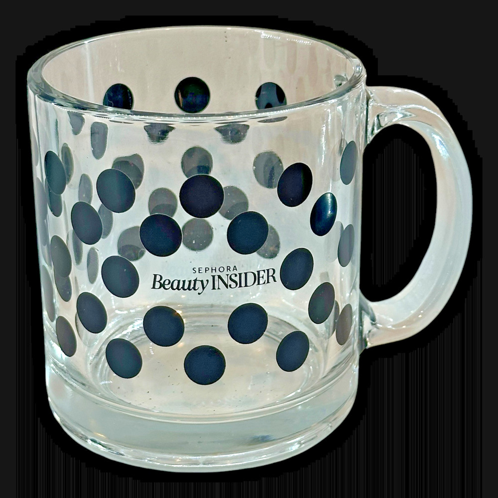 2020 Sephora‎ Beauty Insider Glass Coffee Mug Polka Dots Canada Exclusive
